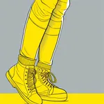 bright yellow legwarmers image